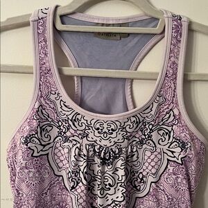 Athleta Lavender Patterned Tank Top